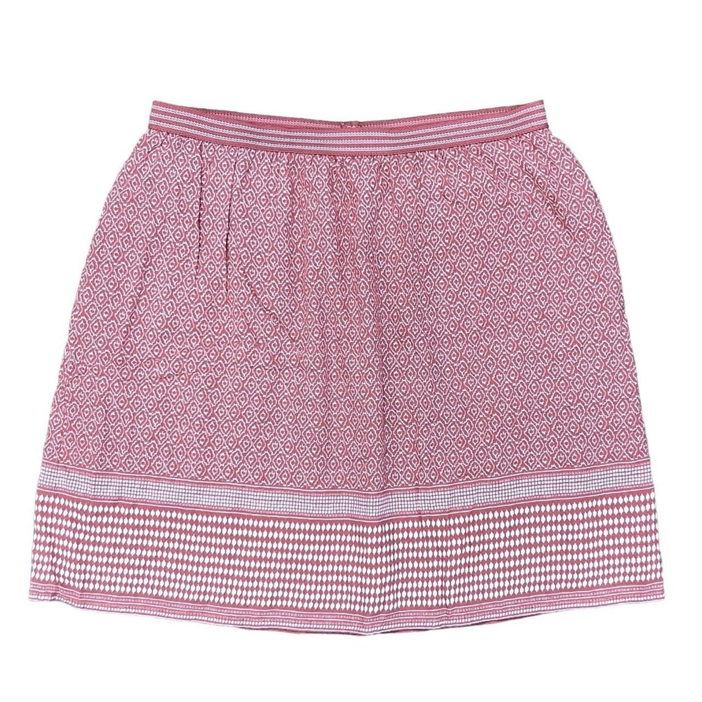 NWOT Old Navy Geometric Pink And White Skirt Elastic Waist Size Small